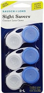 Bausch & Lomb Sight Savers Contact Lens Cases, Colors May Vary 3 Each (Pack of 4)