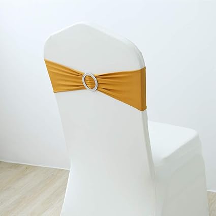 Chair Sashes For Royal Wedding Party Decorations 50pc Gold Chair