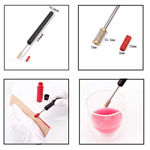 Aiskaer DIY Brass Head Leather Craft Edge Treatment Roller Pen Oil Painting Accessories Tool Leather Edge Processing Tool Aluminum Edge Oil Pen Dye Tool - Thumbnail 3