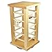 Ikee Design Natural Wood Rotating Jewelry Tower, Earring and Earring Card Storage Display Holder Stand for Store, Showcase, Tradeshow and Home, 7
