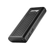Bonai Power Bank Stripe 10,000mAh Portable Charger External Battery with Flashlight for iPhone 6 7 Plus / iPad / Samsung Galaxy S7 8 Note 8 and Other Phone & Tablet / Nintendo Switch Pixel (Black)