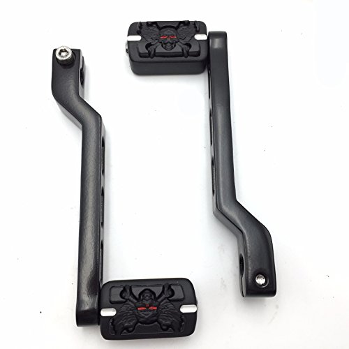 HTT Group Motorcycle Black Aluminum Heel/Toe Shift Levers with Grooved Zombie Shifter Pegs For Harley Davidson Trike 2008 and later