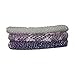 Nuptse Neon Purple and White Handmade Beaded Bracelets Set,Seed Beads,Nepal, BS514