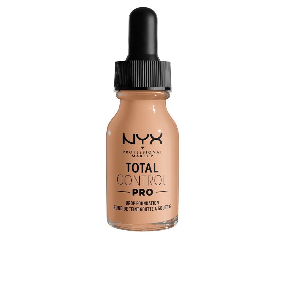NYX Professional Makeup Total Control Pro Drop Foundation, Precise Dosage, Customised and Buildable Coverage, Vegan Formula, True-to-Skin Finish, 13 ml, Shade: Natural