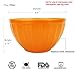 Melamine Fluted Bowls Set with Lids-6pcs 17.5 oz Cereal/Soup/Prep Bowls,6 Assorted Color| Break-resistant 100% Melamine Bowls and Plastic Lids | Dishwasher Safe,BPA Free