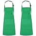 SINLAND Kids Apron with Pocket 2 Pack Adjustable Children Chef Apron for Cooking Baking Painting (M: 6-12 Years)