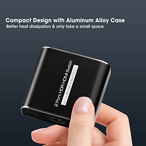 HDMI 2.1 Switch 8K 60Hz 4:4:4, AVIDGRAM HDMI Switcher 4 In 1 Out With IR Remote, 4 Port 4K 120Hz Auto HDMI Selector Hub Support 8K 48Gbps, Compatible With Xbox Series X - 7
