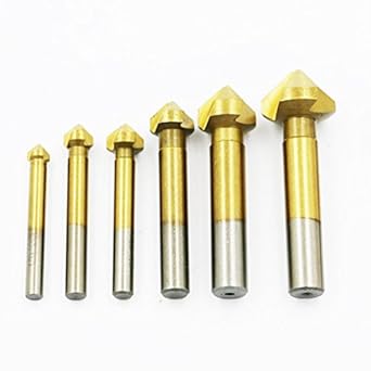 Generic 6pcs hss steel titanium countersink drill bit set reamer chamfer screw drill bits for metal deburring tool wooddrill woodworking