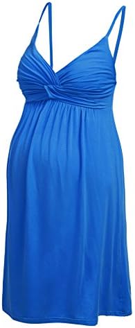 DonKap Women's Maternity Dress Cotton Full Slips Sleepwear Dress S-XXL
