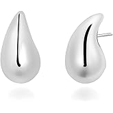 Chunky Gold Hoop Earrings for Women Girls Lightweight Drop Hoops Earrings Hollow Open Hoop Earrings Jewelry Gifts