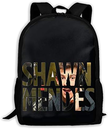 Singers Shawn Mendes Fan Logo Travel Laptop Backpack Business Anti Theft Slim Durable Laptops Backpack Water Resistant College School Computer Bag for Women & Men Fits 17 Inch Laptop and Notebook