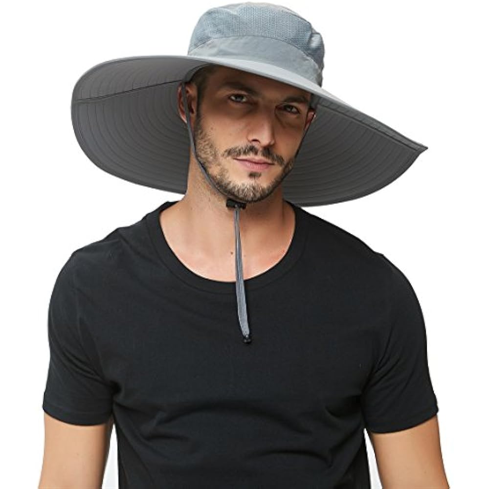 Super Wide Brim Sun HatUPF 50+ Protection,Waterproof Bucket Fishing