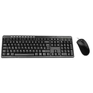 CiT Wired USB Keyboard & Mouse Combo, Ergonomic Design, UK Qwerty Layout, Windows Compatible, Plug and Play Technology…