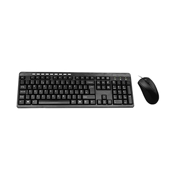 CiT Wired USB Keyboard & Mouse Combo, Ergonomic Design, UK Qwerty Layout, Windows Compatible, Plug and Play Technology…