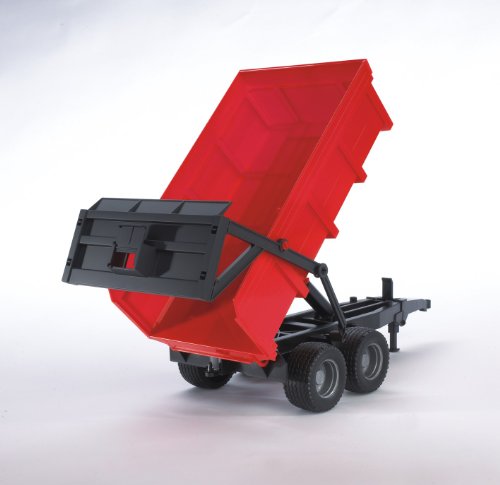 bruder 02211 - Wannenkippanhänger - 1:16 Kippanhänger Transportanhänger Bordwandanhänger Muldenkipper Traktor-Zubehör Landwirtschaft Bauernhof – Bild 3