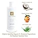 Organic Exfoliating Body Wash - Natural Moisturizing Body Wash for Dry Sensitive Skin with Coconut Oil, Aloe Vera, Green Tea, Jojoba Oil and Vitamin E, 8 fl oz
