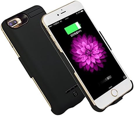 iPhone 6 Charger Case,5200mAh Ultra Slim Portable iPhone Charger Extended Backup Power Bank Battery Charger Case Cover with Kickstand For Apple iPhone 7/6s/6(4.7inch)-Black