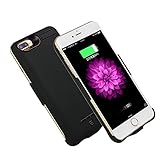 iPhone 7 Plus Battery Case,10000mAh Ultra Slim Portable iPhone Charger Extended Backup Power Bank Battery Charger Case Cover with Kickstand For Apple iPhone 7 Plus/6s Plus/6 Plus(5.5 inch)-Black