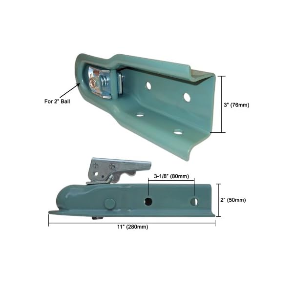 3-Tongue-Boat-Trailer-Straight-Coupler-Tow-for-2-Hitch-Ball-Five-Oceans