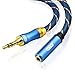 Aux Extension Cable,EMK 3.5mm Audio Extension Cable Male to Female[24K Gold-Plated,Hi-Fi Sound] Nylon-Braided Stereo Audio Extension Cord for Smartphone,Tablets,MP3 Players (10ft/3m)