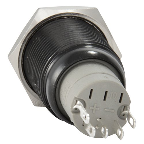 image for JacobsParts Momentary Pushbutton Starter Switch Circular Metal Black w