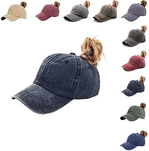 Ponycap Messy High Bun Ponytail Adjustable Mesh Trucker Baseball Cap Hat