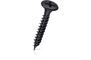 MR SCREWS #6 x 1-5/8" Drywall Screws 225PCS Fine Thread Wood Screws 1 LBS Flat Truss Head Self Tapping Screws Black Phosphate Coated Stainless Fast Self Tapping LZDRY-023