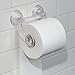 InterDesign Power Lock Toilet Paper Holder - Suction Roll Dispenser for Bathroom, Clear