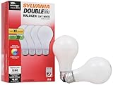 SYLVANIA Halogen Lamp Double life / Dimmable Light Bulb A19 / Energy-saving replacement for 100W Incandescent / Medium base E26 / 72 Watt / 2800K - soft white, 4 Pack (50044)