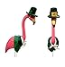 Knight Large Pink Flamingo with 4 Seasonal Outfits Outdoor Lawn Decor Thanksgiving St. Patrick's Day and More