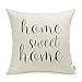 Meekio Farmhouse Pillow Covers with Home Sweet Home Quotes 18“ x 18” for Farmhouse Decor Housewarming Gifts for New Home