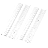 uxcell® 4 Pcs 35mm Width Slotted Design Aluminum DIN Rail 250mm