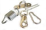 MHMYDZ Hammock Chair Spring Swivel Kit Hammock Chair Ultimate Hanging Kit Stainless Steel Suspension Ceiling Hooks Hammock Chair Hanger Swivel Hook and Snap Hooks Hammock Hooks