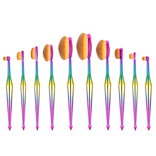 Oval Brushes,Face Makeup Brushes Oval Makeup Brush Set