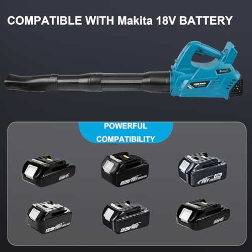 Waitley Leaf blower for Makita battery 18 V (297 km/h air speed, powerful, speed control, without battery and charger)