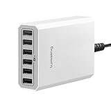 Lumsing 60W 5V 6-Port USB Desktop Charger Charging Intelligent Control Chipset Multi Travel Power for iphone, ipad, Samsung,Nexus, HTC, Sony and More (White)