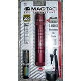 MagLite Mag-Tac LED 2-Cell CR123 Flashlight - Crowned-Bezel, Crimson Red