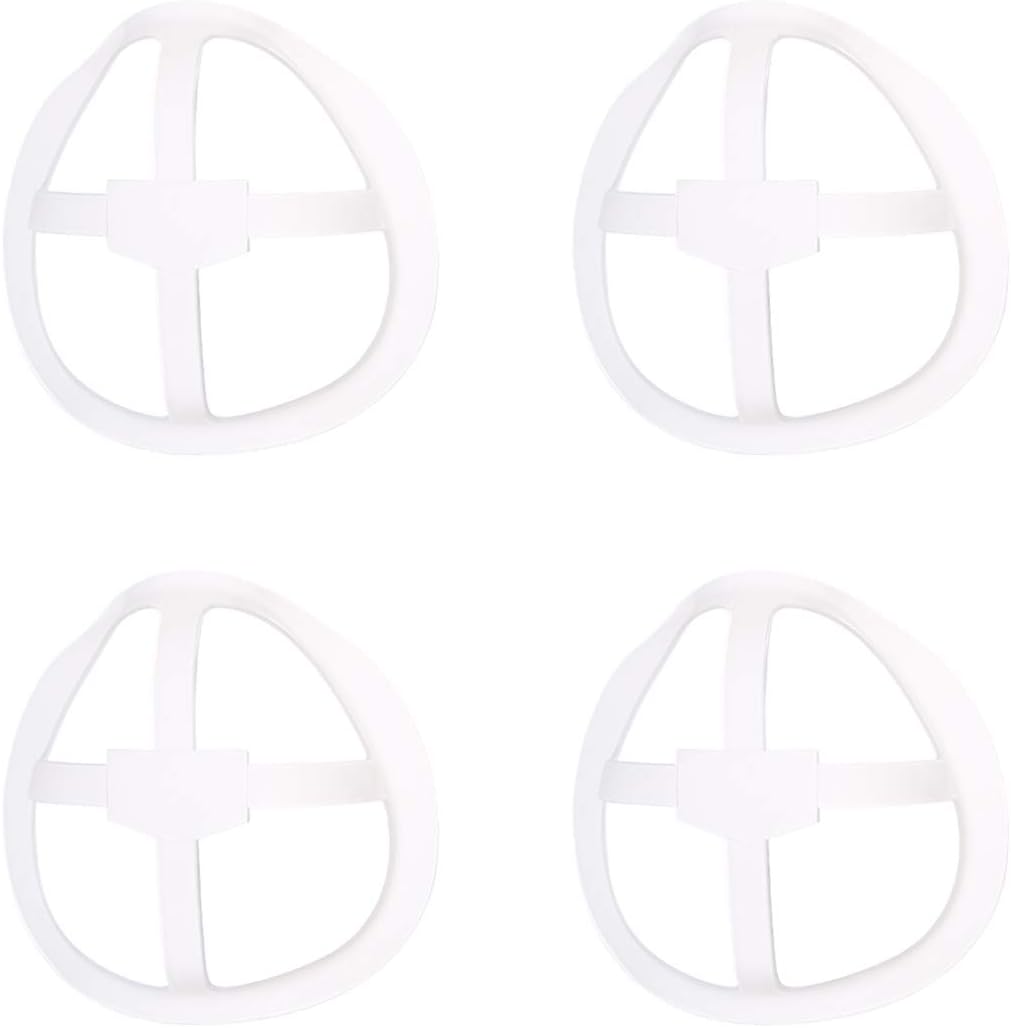 3PCS Cool Lipstick Protection Bracket Face Inner Support Nose Pads Easy to Breathing Protecting Your Perfect Makeup Frame Washable and Reusable (3, White) - - 