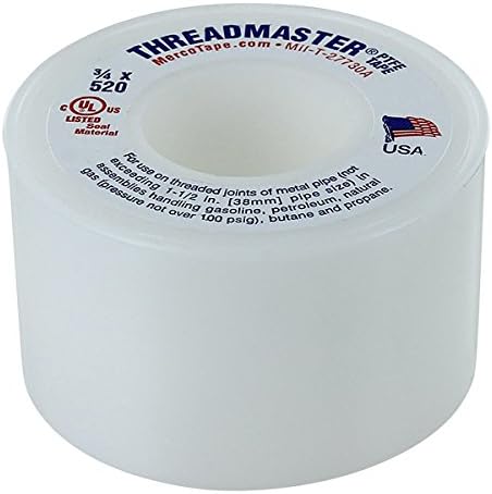 Merco M55 Threadmaster Threadseal Tape - Convenience Pack of 50 Rolls of 3/4in x 520in - Made in The USA