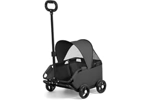 K ERATISNIK Dog Stroller 4 Wheels Folding Dog Cart with Sunshine Cover Pet Stroller for Travelling Shopping Walking Playing for Small Dogs Cats