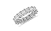 Women 4MM Princess Cut Eternity Wedding Engagement Band, Sizes 5-9 (6)