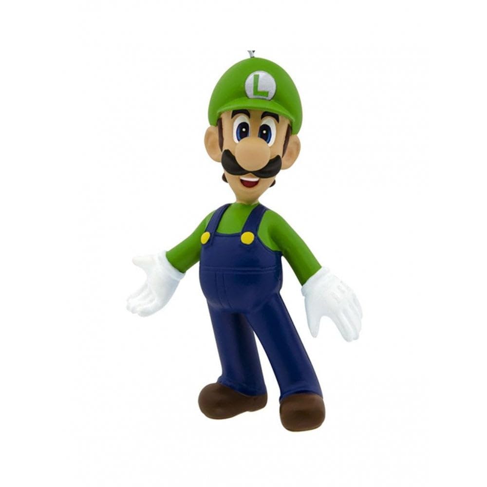 Hallmark Luigi Christmas Ornament, Nintendo Decoration, Super Mario Bros Decoration, Hanging Ornament, Gifts for Christmas, Green & Blue