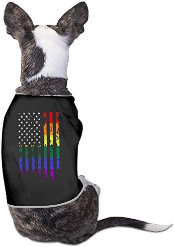 BESINEAWSfAW Distressed Rainbow Flag Dog&Cat Shirts Tank Top Vest Pet Clothing For Dogs Or Cats Costume S