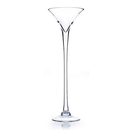 Wgv Clear Tall Good Quality Martini Glass Vase Holder Open 8