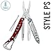 LEATHERMAN, Style PS Keychain Multitool with Spring-Action Scissors and Grooming Tools, Red