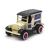 LW Model T Vintage Cars Retro style 1:32 Scale Diecast car model collection light&sound (Yellow)