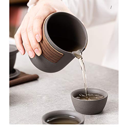 Tragbare Teeservice Porzellan Japanische kleine Teekanne Reise Tea Pot Chinesische Tee Set Mit 1 Topf Und 4 Tassen, Kleine Teeset für Teeliebhaber EIN Sehr Schönes Geschenk – Bild 3