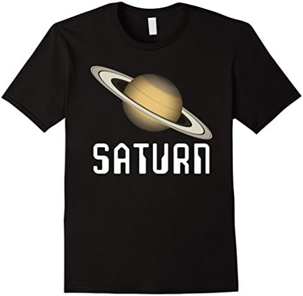 Mens Saturn Astrology Capricorn Planet Science Meme Nerd T-Shirt Medium Black