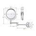 FIRMLOC Led Vanity Mirror Lighted 1X/5X Magnification Wall Mounted, Double Side, Adjustable, Rotating Function, Makeup Mirror, Powered by 4 x AAA Batteries (not Included)