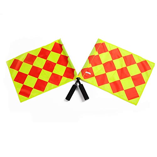 B bangcool 2PCS Referee Flag Square Grid Plastic Linesman Flag Soccer Match Flag - Thumbnail 7